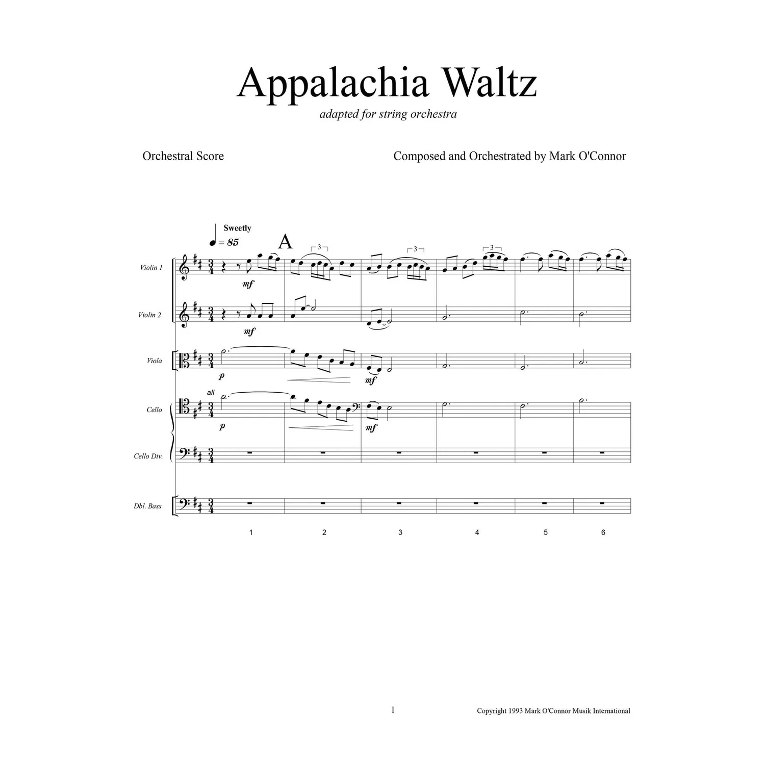 Shar Music O'Connor Appalachia Waltz Noten Download Partitur