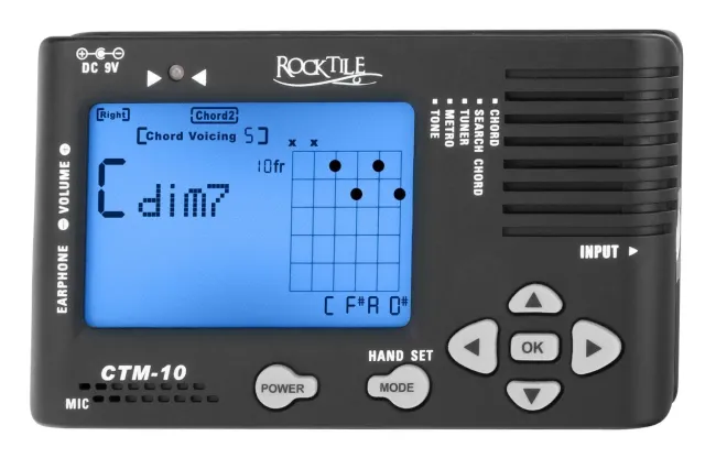 Rocktile CTM-10 Akkordfinder Stimmgerät Metronom