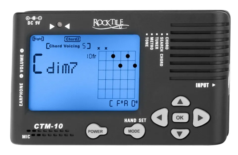 Rocktile CTM-10 Akkordfinder Stimmgerät Metronom