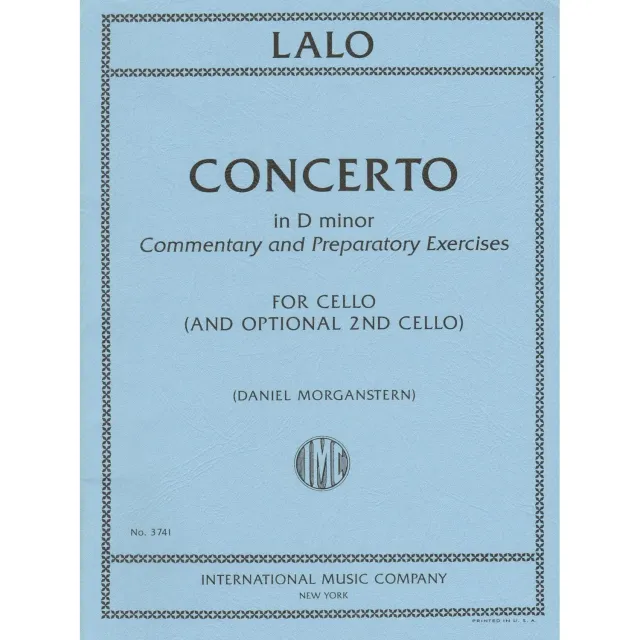 International Lalo Konzert d-Moll Cello-Noten Solo
