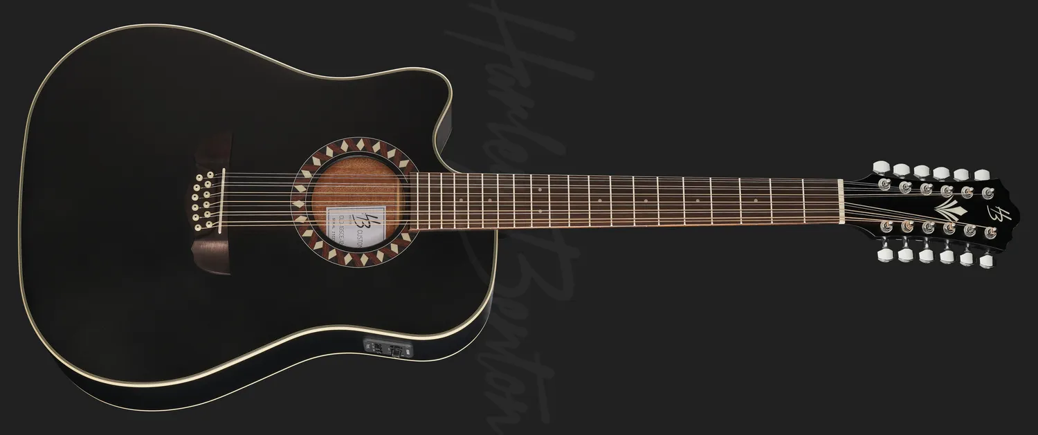 Harley Benton Custom Line CLD-10SCE-12BKS LH Westerngitarre 12-saitig