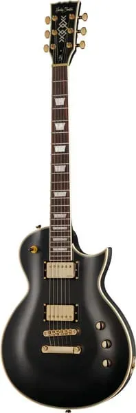 Harley Benton Deluxe SC-Custom Plus EMG E-Gitarre schwarz