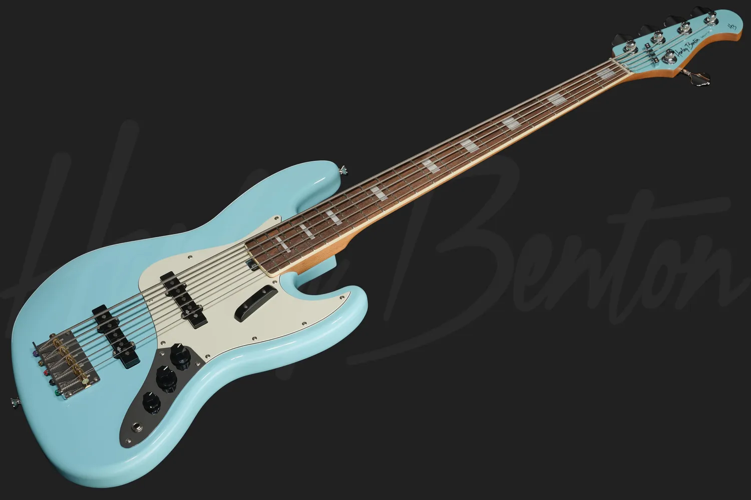 Harley Benton MV-5JB E-Bass 5-Saiter Daphne Blue