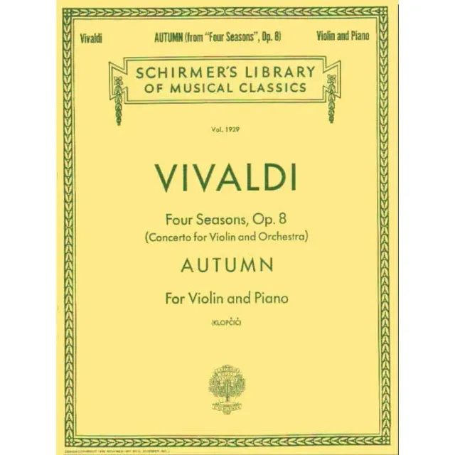 Shar Music Vivaldi Herbst RV 293 Violinnoten Klavier