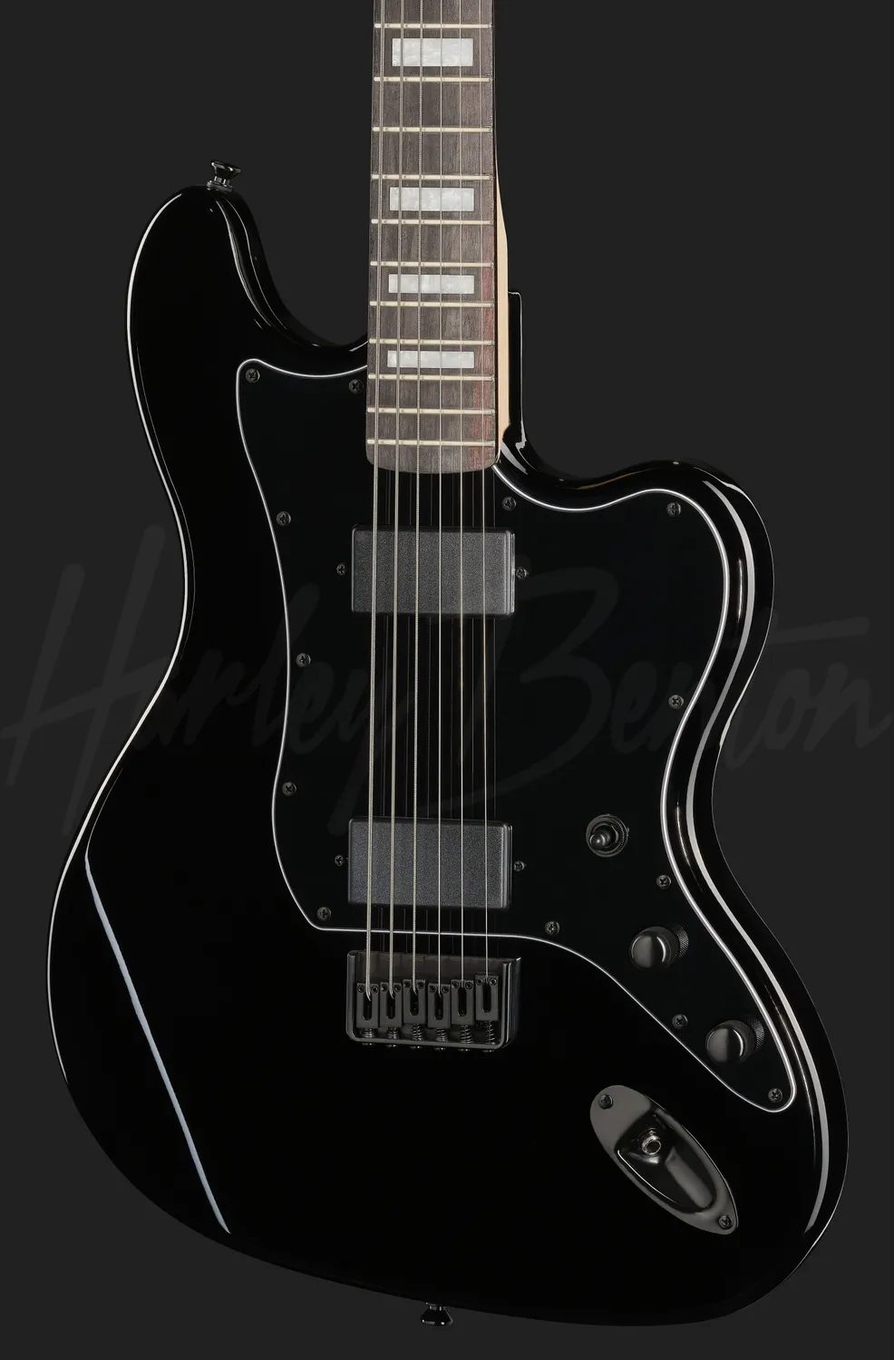 Harley Benton JA-Baritone HH BK Baritongitarre schwarz