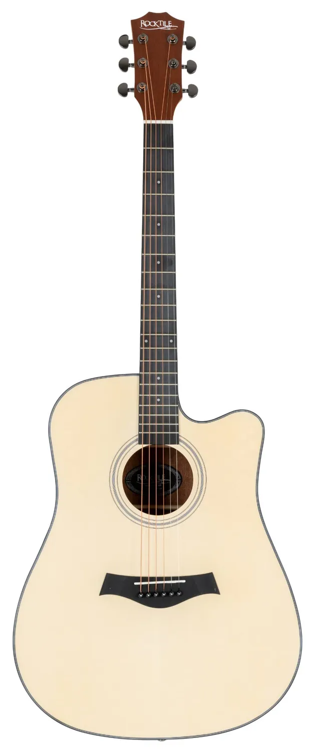 Rocktile WSD-101C NT Westerngitarre Gigbag-Set Dreadnought Fichte