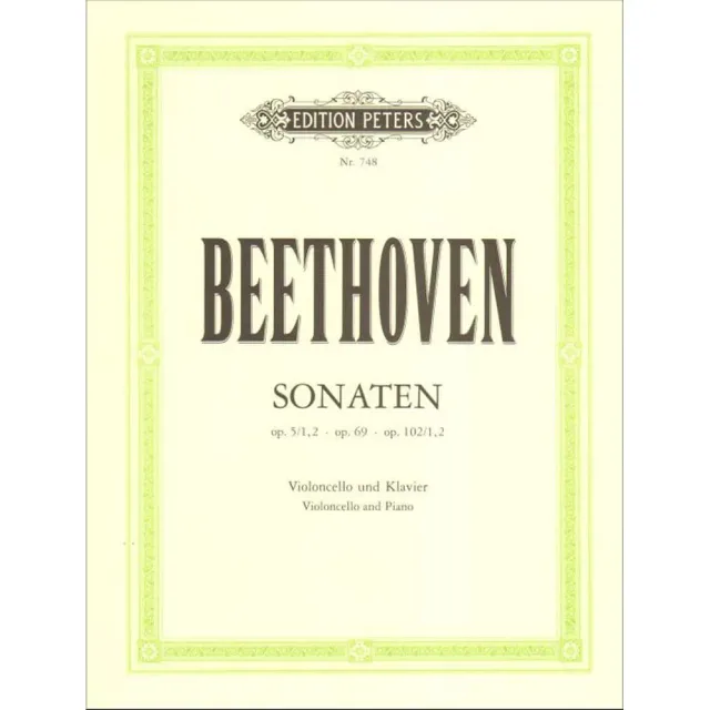 Shar Music Beethoven Op 5 69 102 Cello Noten Sonaten