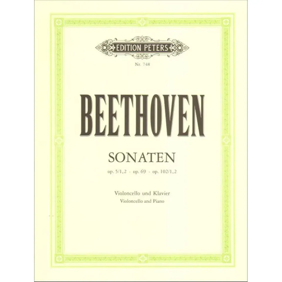 Shar Music Beethoven Op 5 69 102 Cello Noten Sonaten