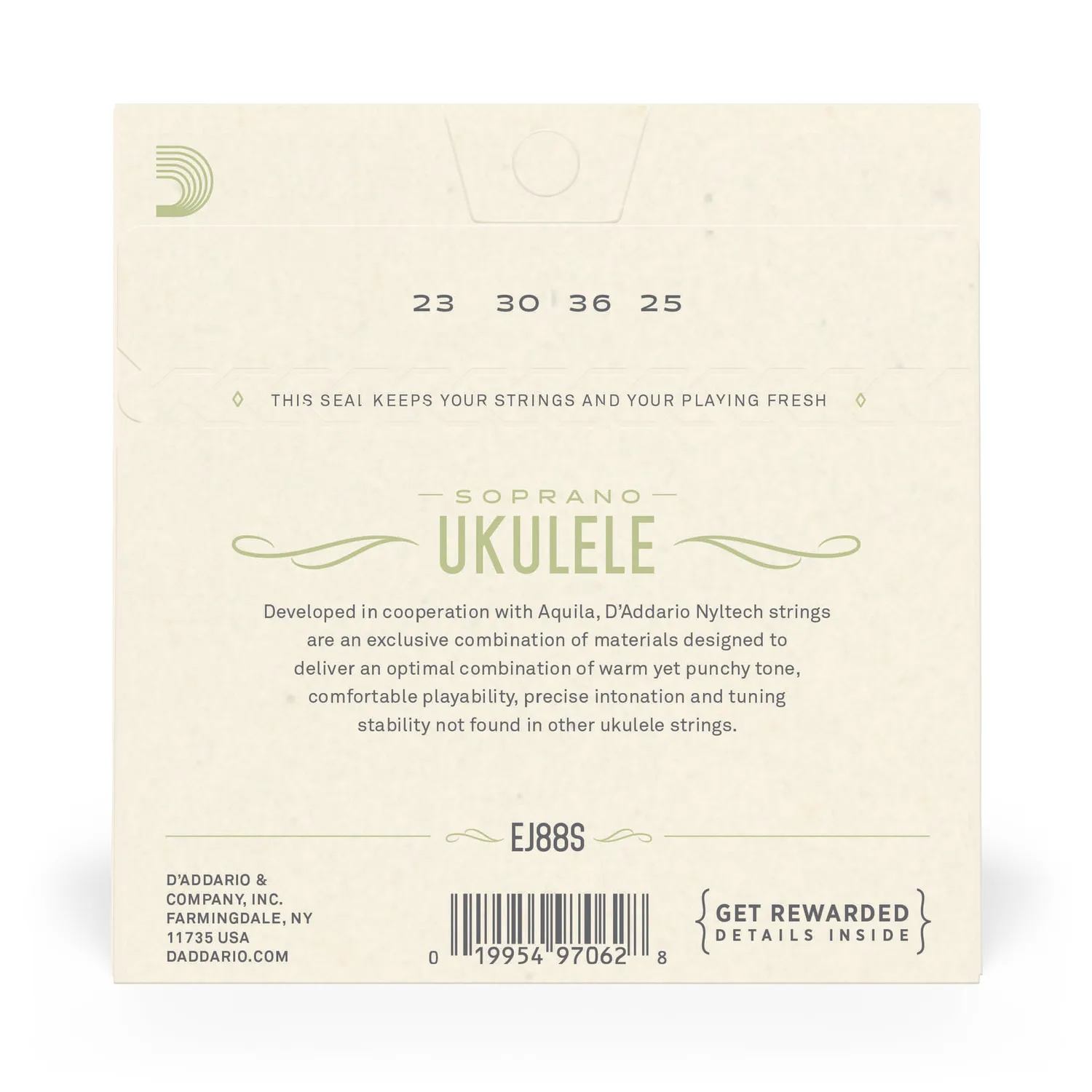D'Addario Nyltech EJ88S Ukulele Saiten Sopran GCEA