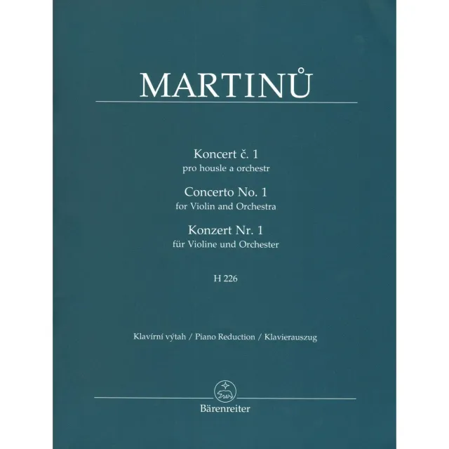 Bärenreiter Martinů Konzert Nr.1 Noten Violine Klavier