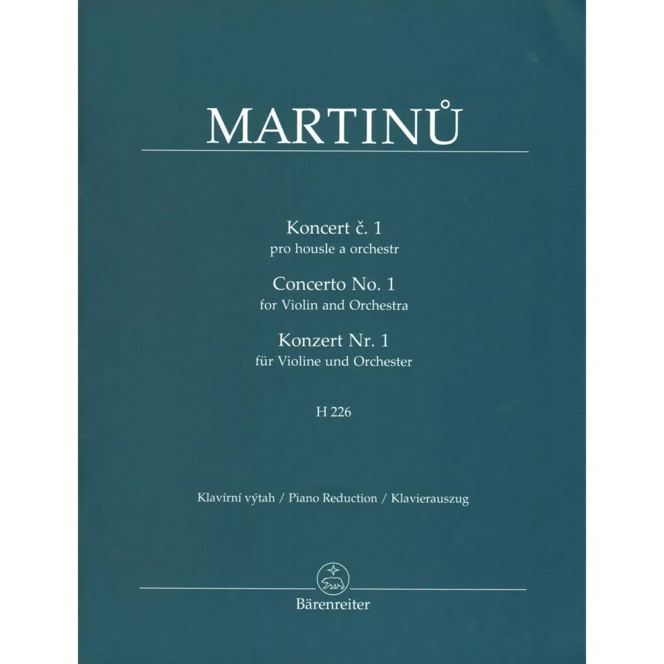 Bärenreiter Martinů Konzert Nr.1 Noten Violine Klavier