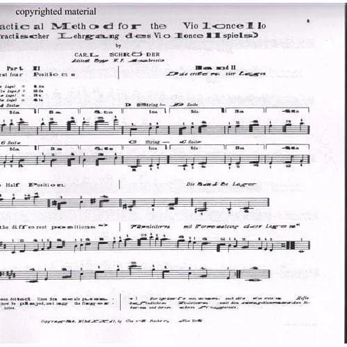 Schroeder Violoncello Method Volume 2 Celloschule für Cello