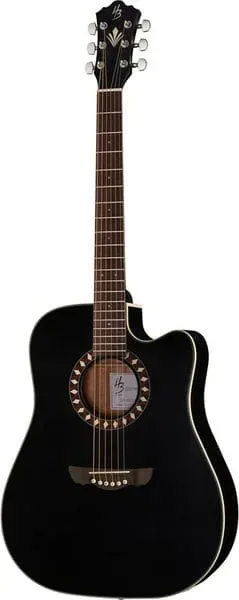 Harley Benton CLD-10SCE Westerngitarre Schwarz Matt Tonabnehmer