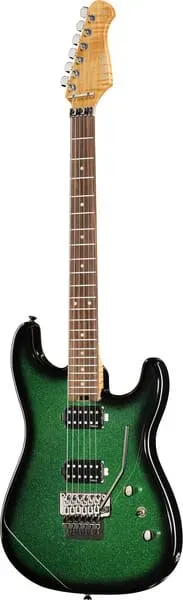 Harley Benton ST-80FR HH ESB E-Gitarre Emerald Sparkle Floyd