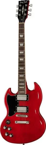 Harley Benton DC-580LH CH E-Gitarre Links Cherry Humbucker