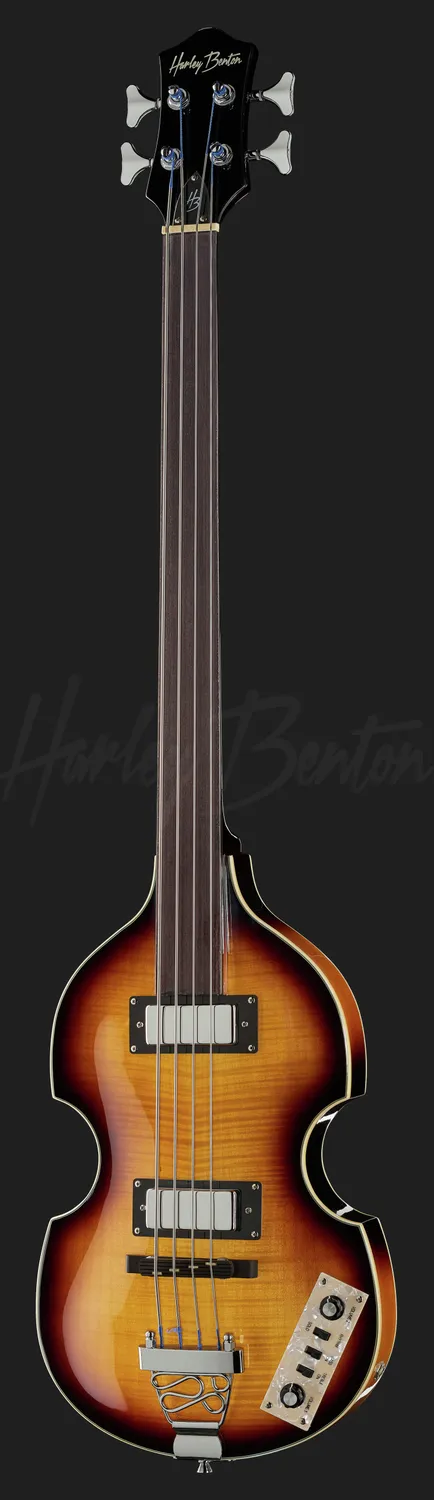 Harley Benton BeatBass FL VS Fretless-Bass Sunburst