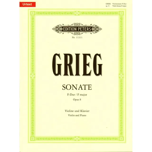 Edition Peters Grieg Sonate Nr.1 F-Dur op.8 Violinnoten