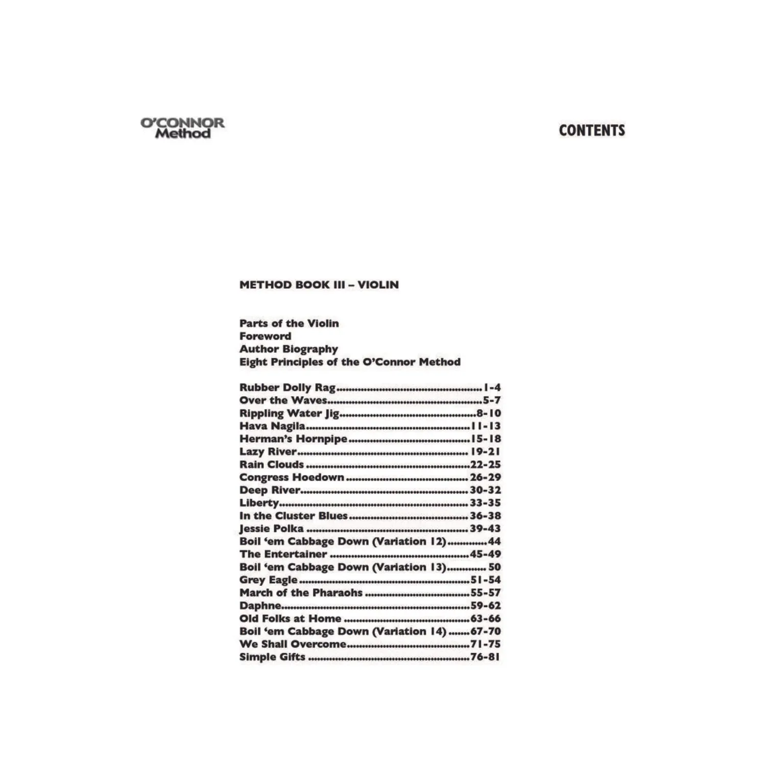 Shar Music OConnor Violin Method 3 Noten Download Fiddle