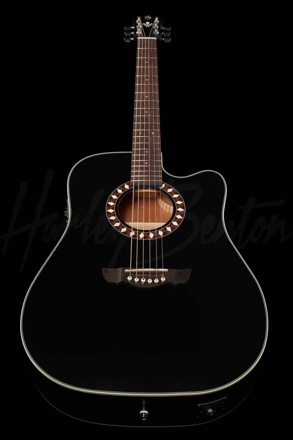 Harley Benton CLD-10SCE Westerngitarre Schwarz Matt Tonabnehmer