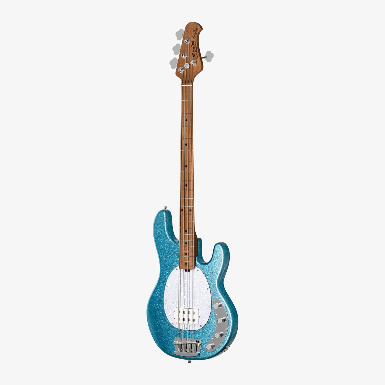 Sterling StingRay RAY34 E-Bass Blue Sparkle 4-saitig aktiv