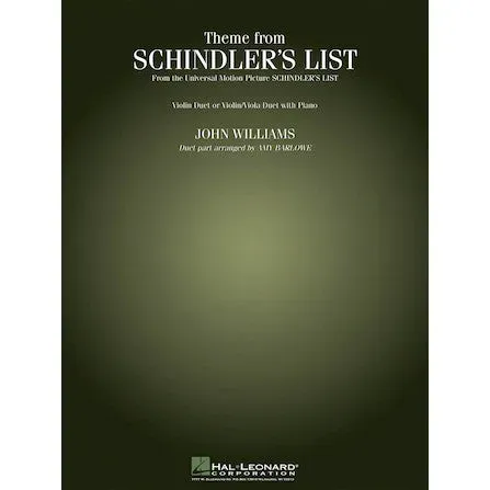 Williams Schindler's List Theme Noten 2 Violinen Klavier A3-A4