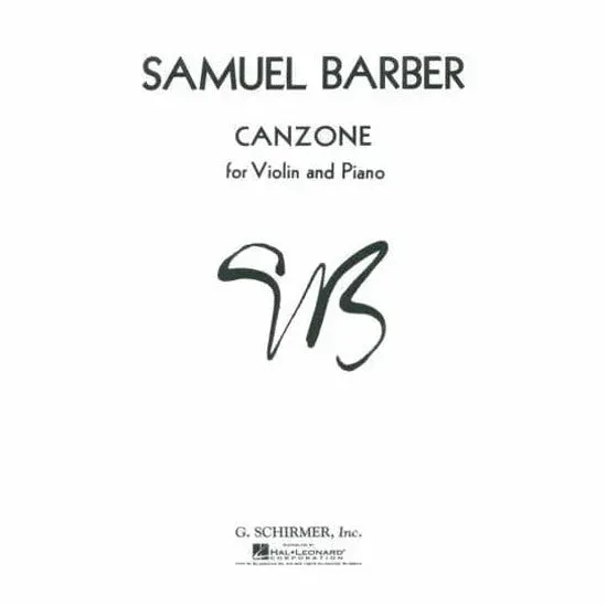 Shar Music Barber Canzone Op 38a Noten Violine Klavier