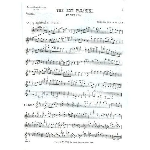 Fischer Mollenhauer Boy Paganini Noten Violine Klavier
