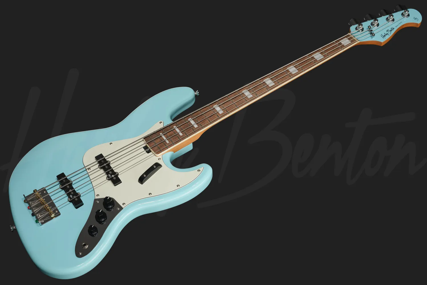 Harley Benton MV-4JB E-Bass Daphne Blue Singlecoil
