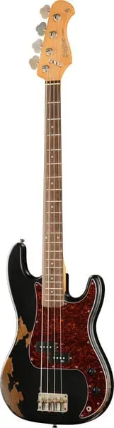Harley Benton PB-62HA BK E-Bass Precision aged schwarz