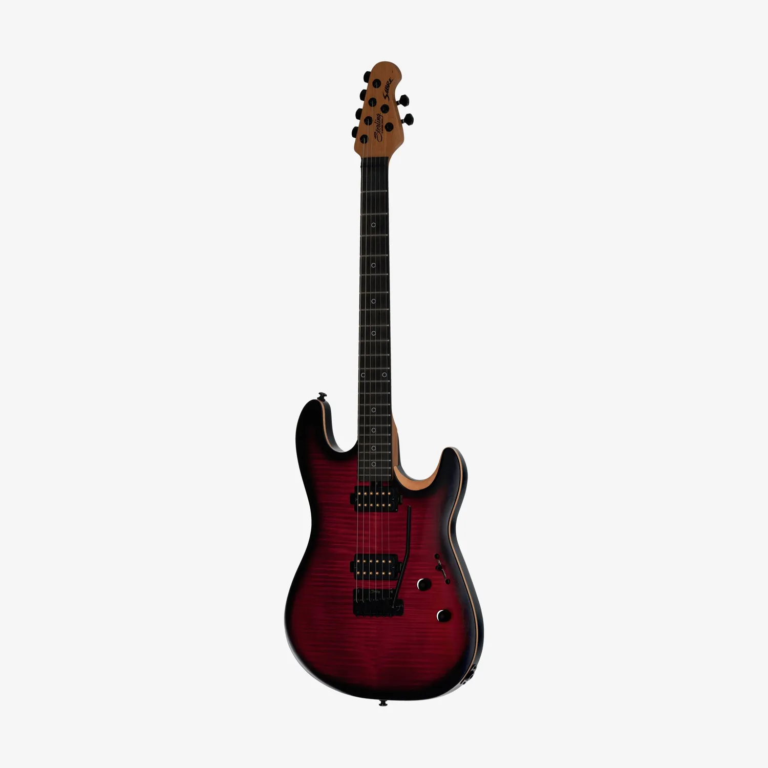 Sterling Rabea Sabre E-Gitarre Blood Flame Burst