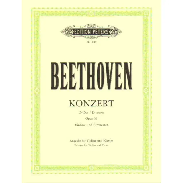 Peters Beethoven Violinkonzert Op 61 Noten Violine Klavier Flesch