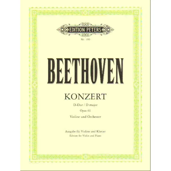 Peters Beethoven Violinkonzert Op 61 Noten Violine Klavier Flesch