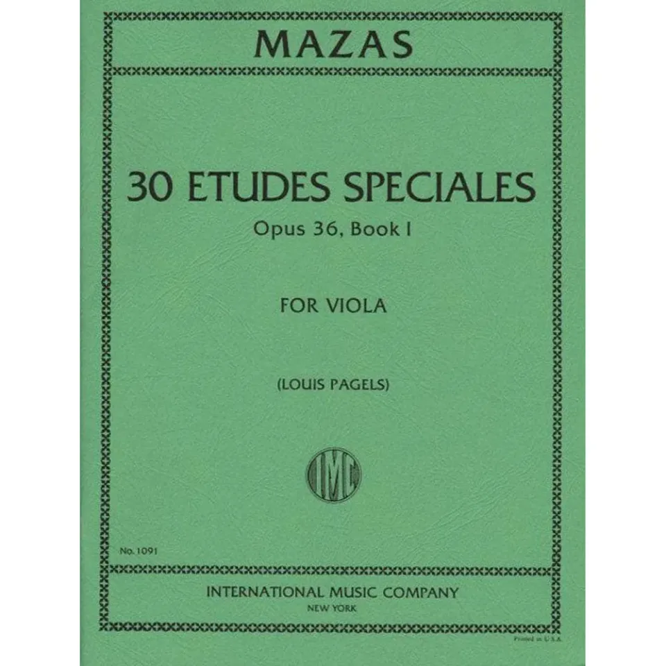 International Mazas 30 Etüden Op 36 Heft 1 Bratschennoten
