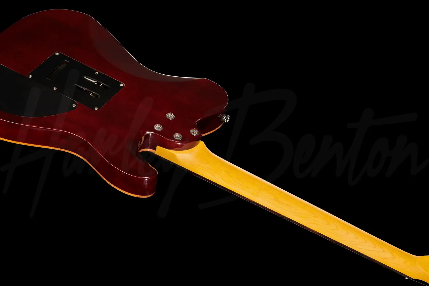 Harley Benton Fusion-T HH LH E-Gitarre schwarz Linkshänder