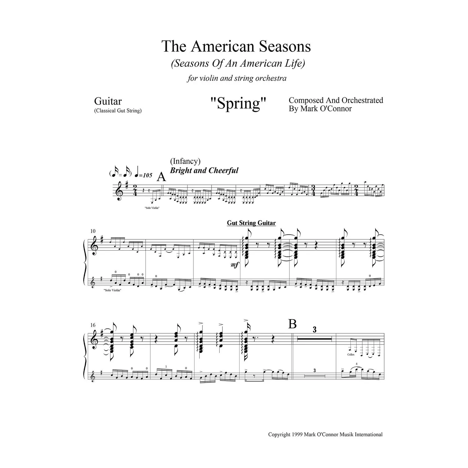 Shar Music O'Connor American Seasons Noten Gitarre Download