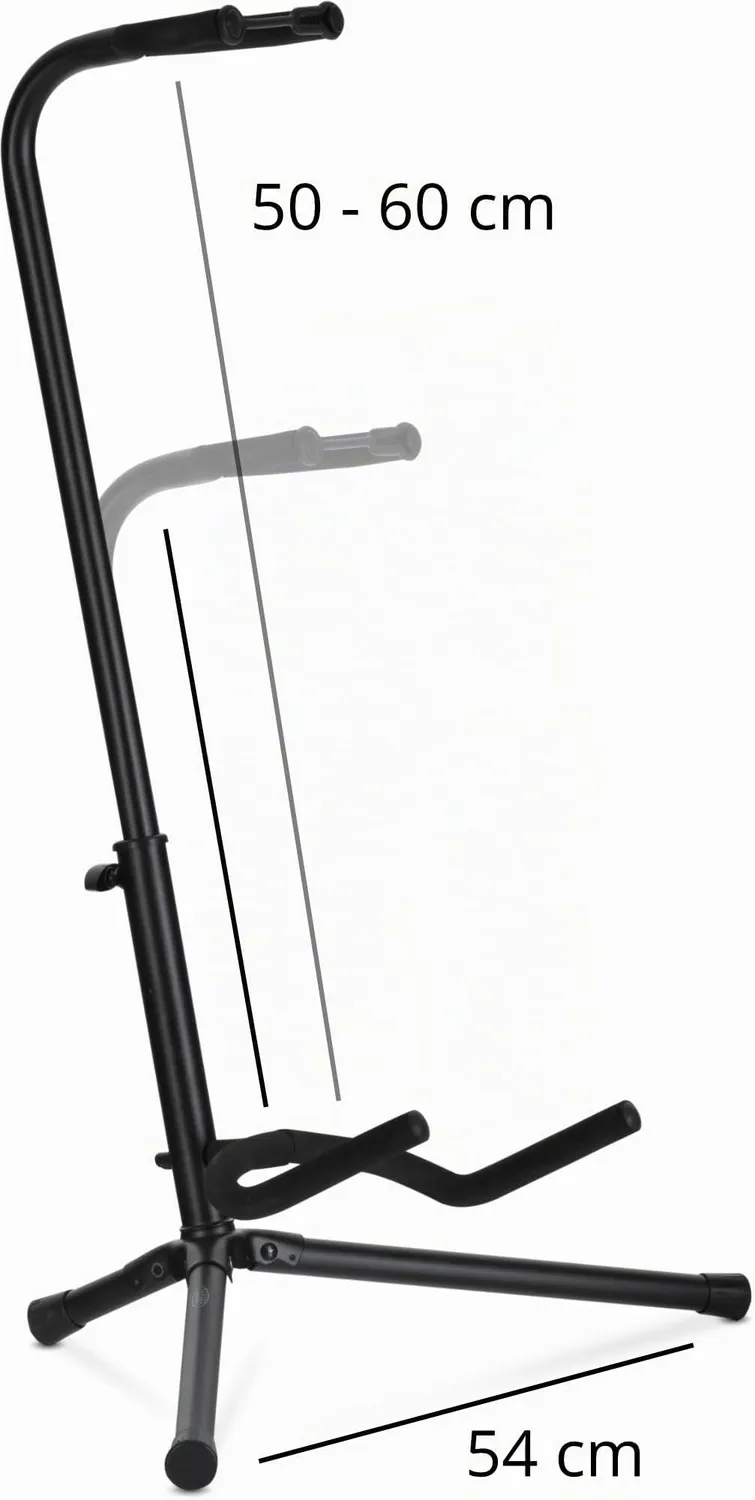 Rocktile GSN-01 Gitarrenständer Schwarz höhenverstellbar