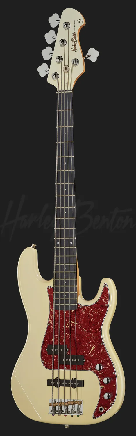Harley Benton Pro PJ-75 OW 5-Saiter E-Bass Olympic White