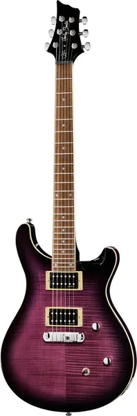 Harley Benton CST-24 E-Gitarre Purple Burst Ahorndecke Split