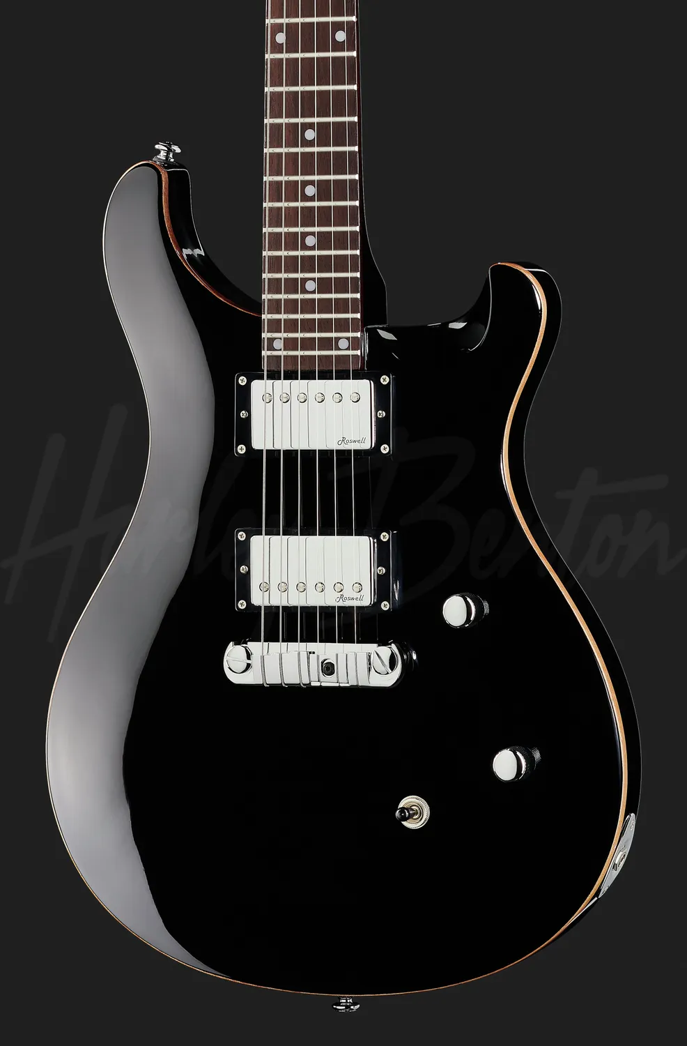 Harley Benton Deluxe CST-24 BK E-Gitarre Schwarz Humbucker