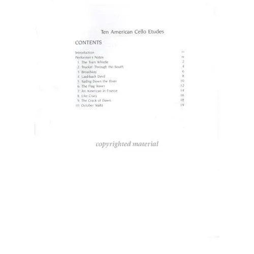 Shar Music Minsky Ten American Cello Etudes Noten solo
