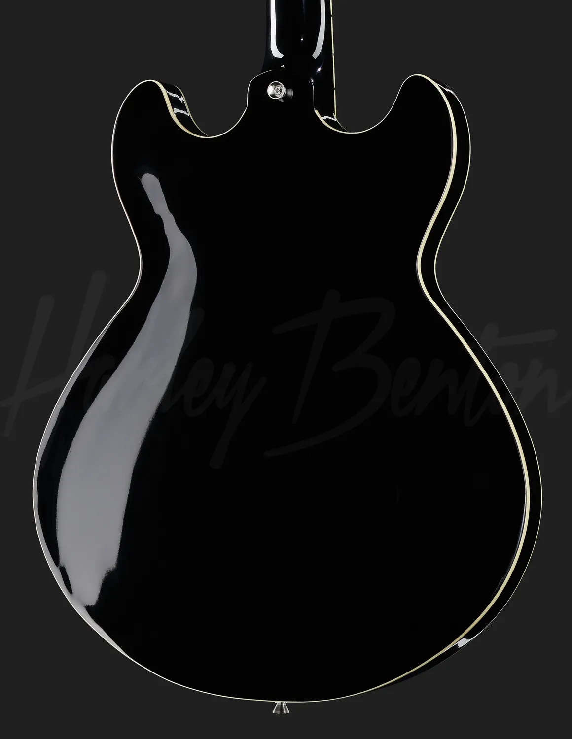 Harley Benton Vintage Series HB-35 Halbakustik-Gitarre Schwarz Humbucker