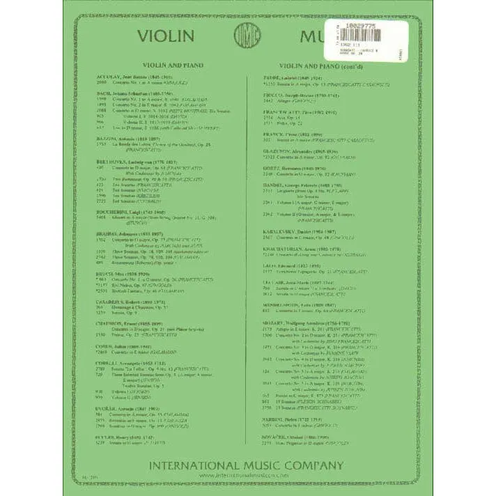 International Sarasate Caprice Basque Op24 Violine Klavier Noten