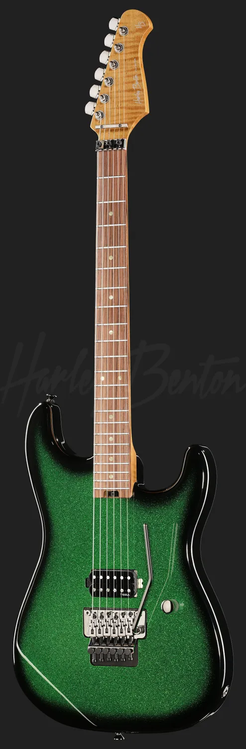 Harley Benton ST-80FR E-Gitarre Emerald Sparkle Floyd Rose