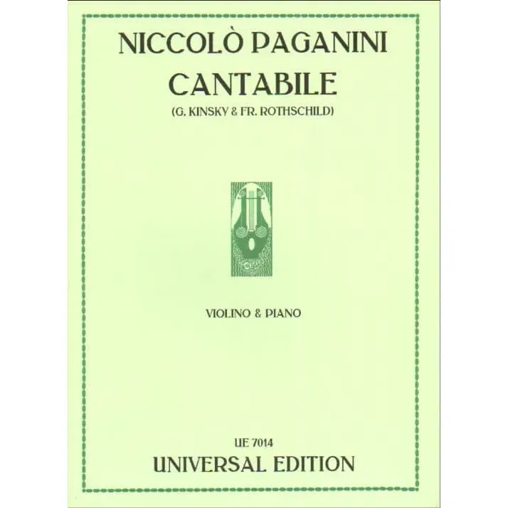 Shar Music Paganini Cantabile Violine Klavier Noten