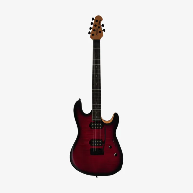 Sterling Rabea Sabre E-Gitarre Blood Flame Burst