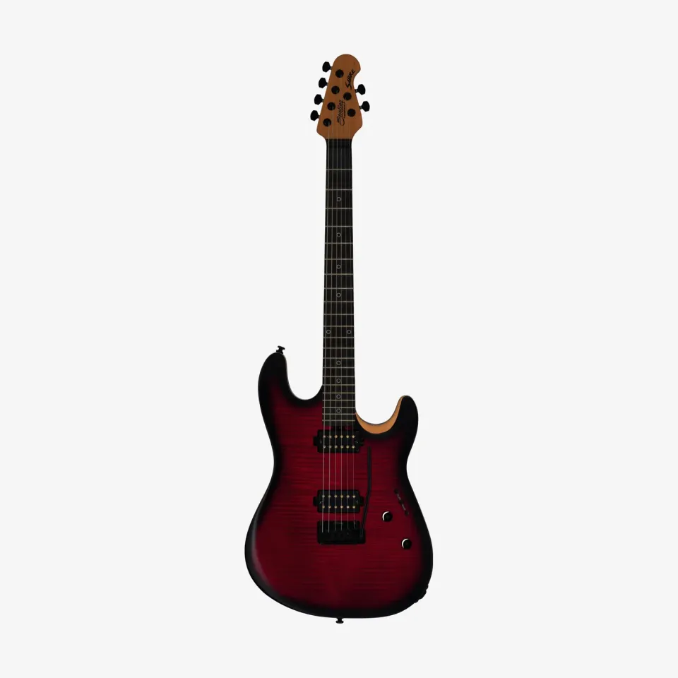 Sterling Rabea Sabre E-Gitarre Blood Flame Burst