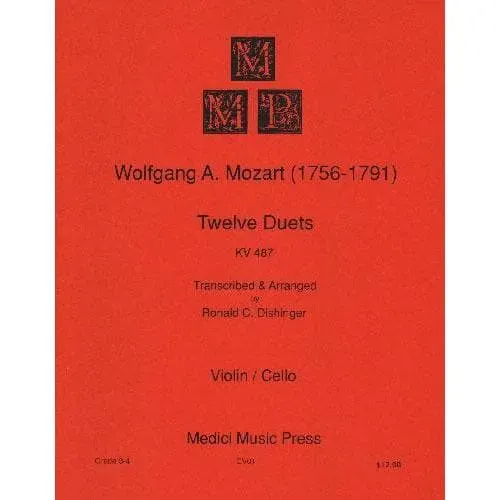 Shar Music Mozart 12 Duette K 487 Noten Violine Cello
