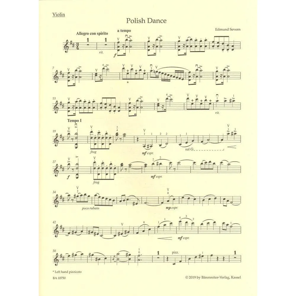 Bärenreiter Severn Polish Dance Noten Violine Klavier
