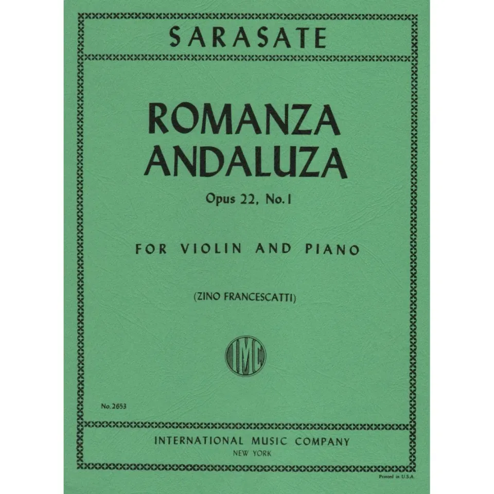 Shar Music Sarasate Romanza Andaluza Op.22 Nr.1 Noten Violine
