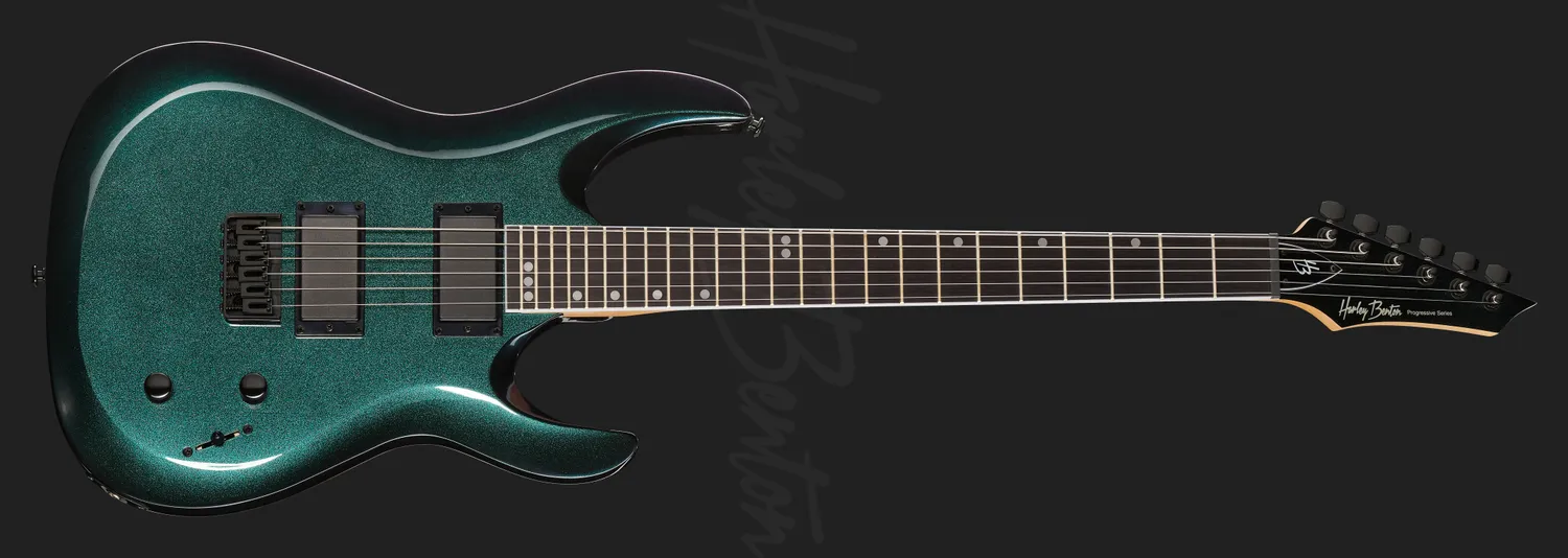 Harley Benton Rock R-446 E-Gitarre Flip Flop Blue 24 Bünde